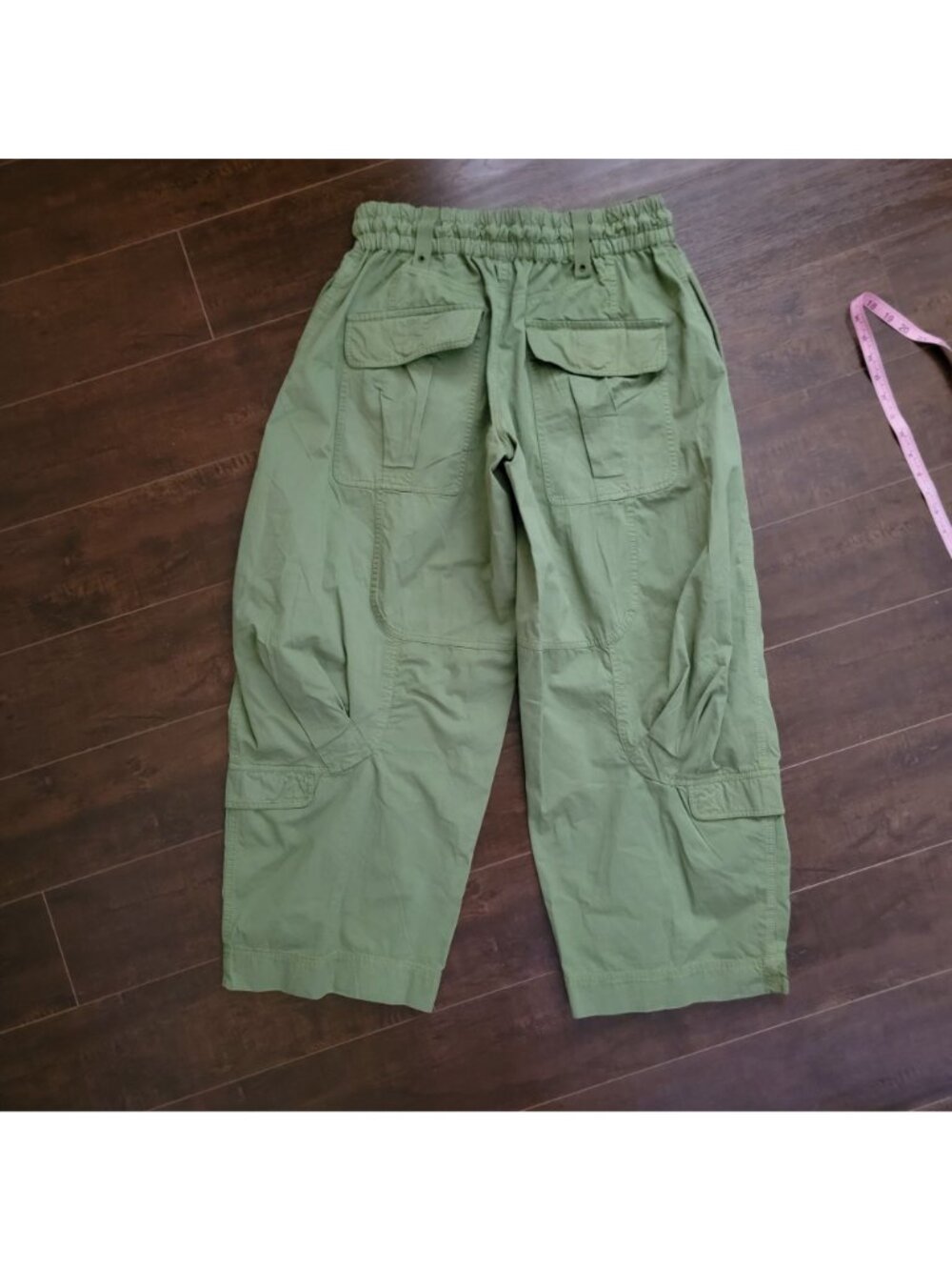 Free People Onset Cargo Pants Utility Y2K Parachute Indie Green 90s Womens M - Picture 3 of 7